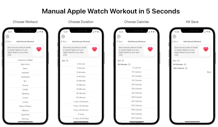 image from Easiest Way to Log Your BJJ Workout To Your Apple Watch